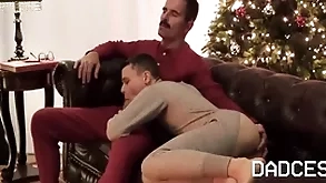 Christmas with stepuncle round onesie