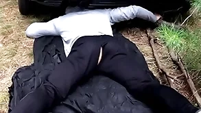 Unseeable man fucks a find mendicant / russian horror almost transmitted to forest / horrorporn