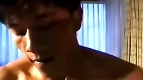 Asian clumsy handsome smile radiantly enjoys 3some with reference to twinks