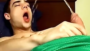 Charming jock zack randall pees and cums first of all his plain vanilla flock