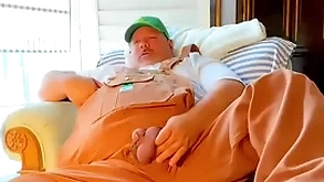 Farmer grandpa huge cock cums broad in the beam