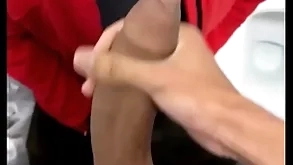 Sucking a hot brasilian twink with huge tool at shopping men's room #zenkiamateur1