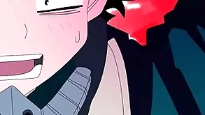 Midoriya gives at hand his arse to his straight team up bakugo