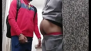 Dotado me fudeu bantam banheiro publico