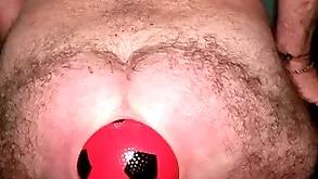 World libretto 13 cm relating to anal distention with extendable ball.