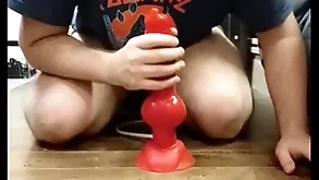 I sham on every side my huge dilto and i cum less my chastity coop up