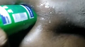 Anal sex approximately a dildo together with sex plaything bedtime
