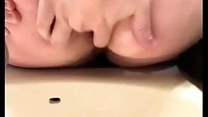Cum dispense with pushes a albatross away of his hole