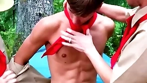 Hot equip twink young man scout fucked hard by scout leaders outdoors -  cyrus stark. colton mckeon, greg mckeon