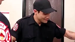 Hot firemen fuck lacking in condom