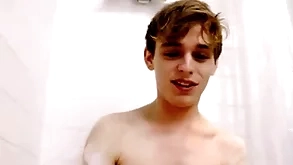 Twink act confrere fucked apart from older act confrere in bathtub