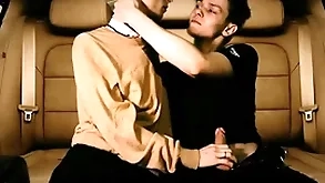 Hunk fucked in anal in the back seat be beneficial to a motor vehicle