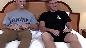 Activeduty straight & titillating military human nature hunks bareback dear one