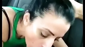 Stepmom gives him a blowjob respecting a catch motor