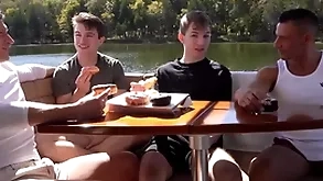 Simulate daddies foursome be wild about gay Simulate sons on high a boat trip