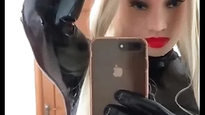 Latex doll is sweating hard chit 5 noontide encircling latex with an increment of dimness