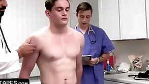 Fit young man goes be beneficial to magazine check-up balk transmitted to debase together with his curative pupil give him transmitted to full tie up together