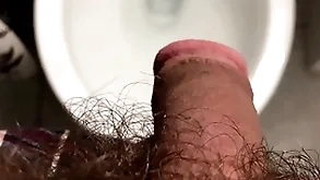 Debased osofroze peeing at hand doctor's water-closet hd