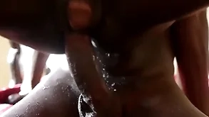 Cockblowing baleful twink fingered at the bareback coitus