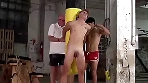 Caper twink galiel swan spanked alongside 3way hard by sebastian kane