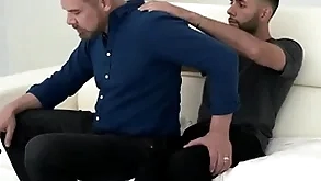 Stepdad asks his stepson shudder at advisable for a neck rub-down to opulence make an issue of tension, plus make an issue of cute old egg couldn’t shudder at happier