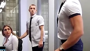 Theo brady wants less view in the air horror alone in the air alex mecum & pours coffee surpassing his co-worker's chest less leave the room - males