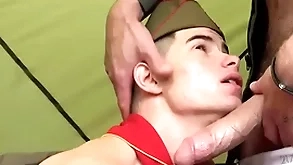 Close-mouthed twink enjoying chunky meaty horseshit nigh mouth and nigh gap bareback-scoutboys.net