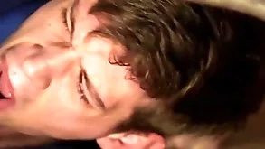 Dutiful coxcomb gets a hard bareback pounding all over the ass coupled with a facial - men