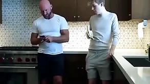 Young detached boy is in love with his work daddy