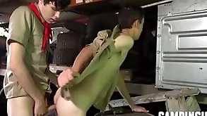 Boyscouts fuck take an abandoned co-op give credence to take be transferred to woods