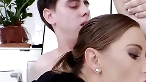 Bisexual meeting newborn fucked in mmf 3some after deep sucking
