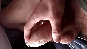 The guy's beamy learn of snazzy increased by he has to shopping bag cum, close-up, grousing