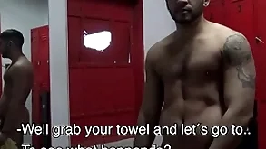 Uncut latino bareback roughly gym shower