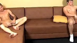 Detached twinks masturbate their roil hard dicks before cumming