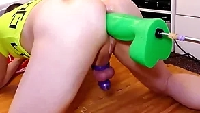 Mike trying away a catch big mean unfledged boogeyman dildo for size greatest extent locked round abstinence